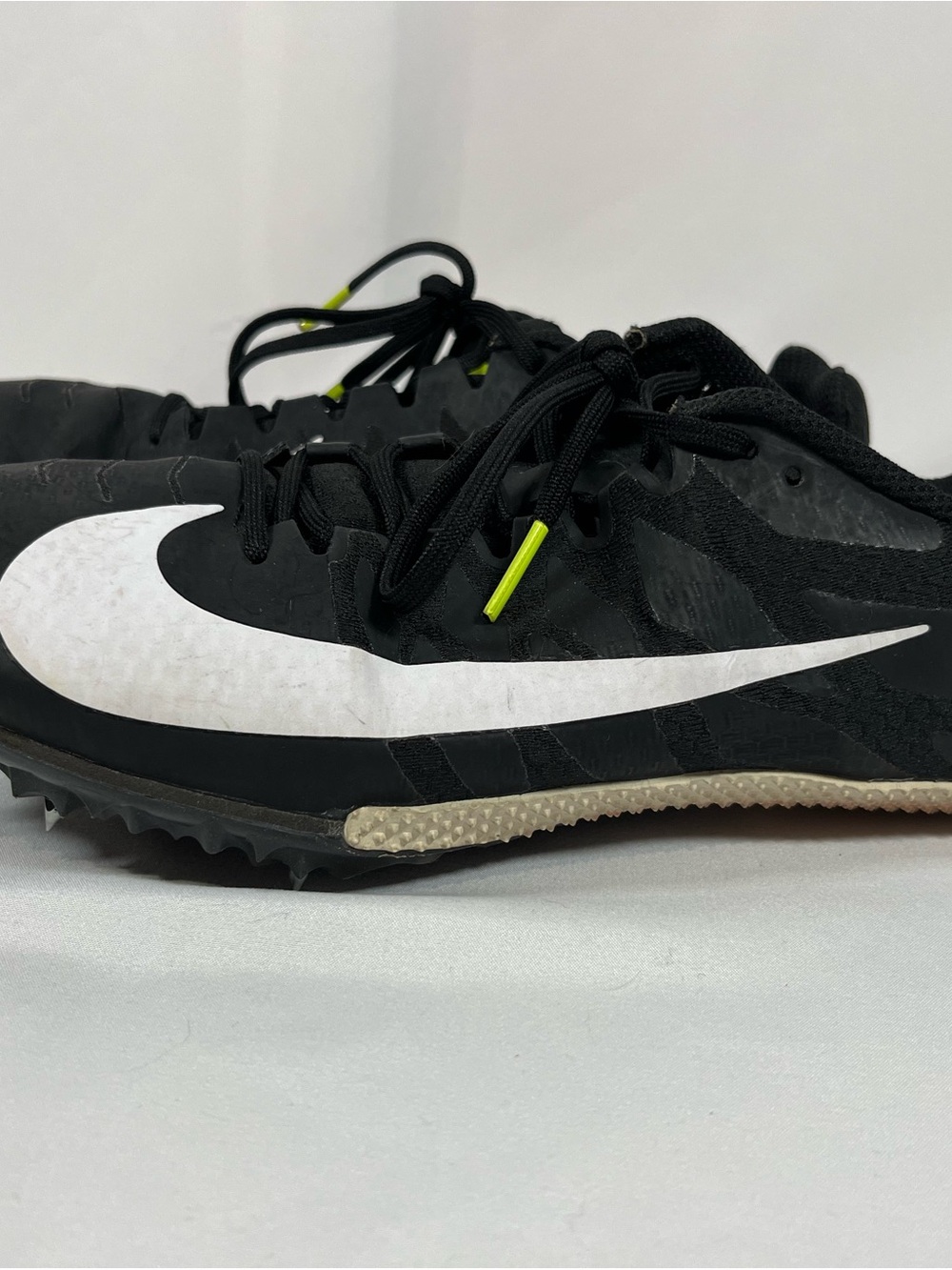 Nike Kids Black and White Sneakers with Neon Yellow Accents - Picture 2 of 5